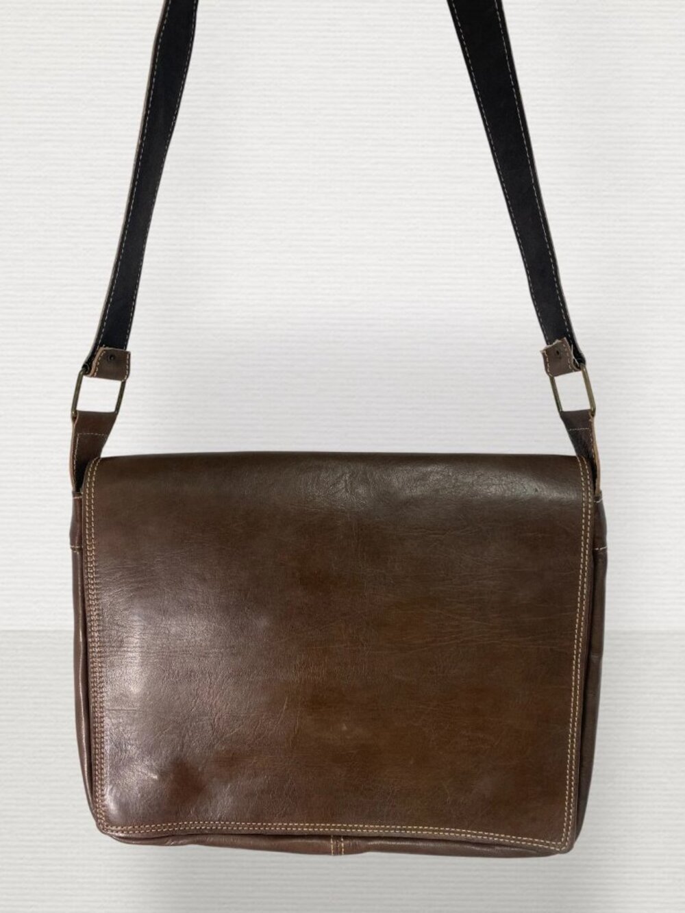 Handmade Moroccan Leather Messenger Bag Brown Laptop Crossbody Satchel Men